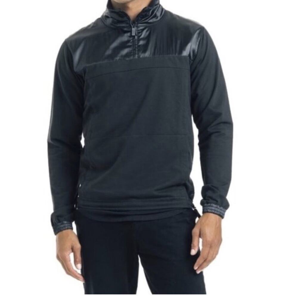 Goodman Brand Men’s Long Sleeve Half Zip Sweatshirt XL Black
